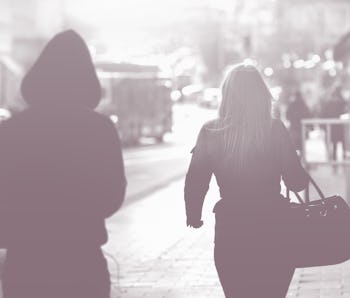 Woman being followed