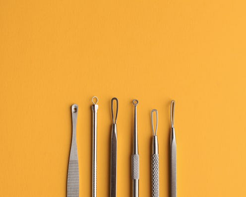 Cosmetic tools for manual cleaning of the face of problem skin place for text. The concept of cosme...