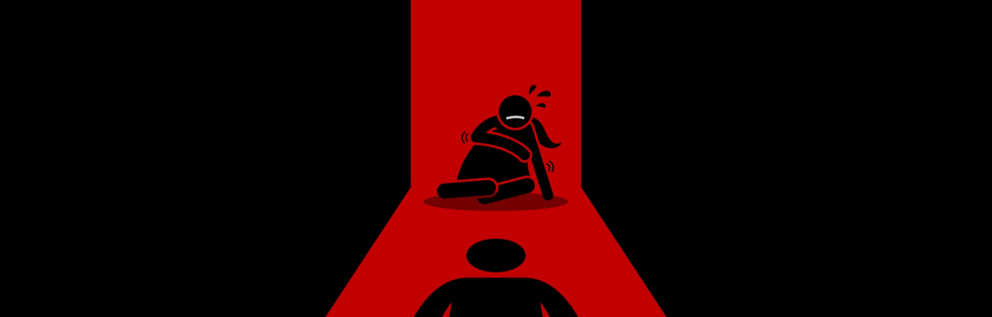 Abusive husband beating his wife. Vector artwork depicts domestic problem, exploitation of women, se...