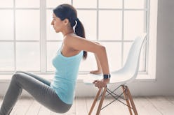 Young woman exercise at home healthy lifestyle