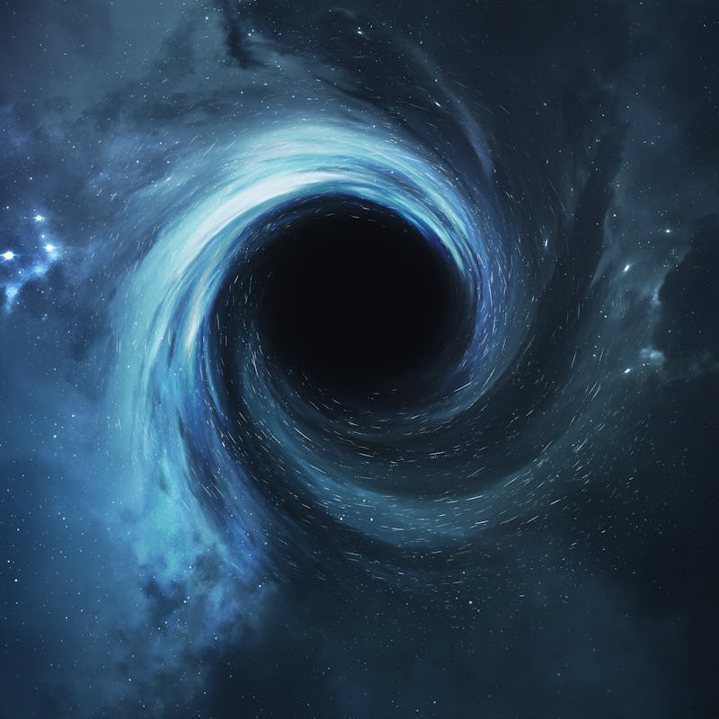 Black hole. Abstract space wallpaper. Universe filled with stars