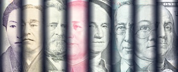 Portraits / images / faces of famous leader on banknotes, currencies of the most dominant countries ...