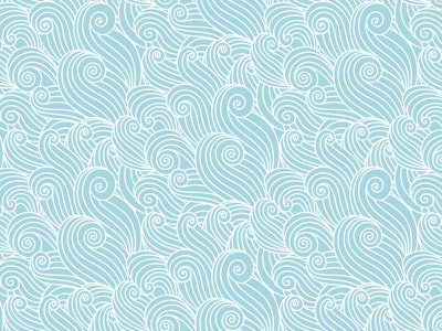 Abstract ocean waves background. Organic shapes wavy wallpaper. Vector seamless nautical sea tides p...