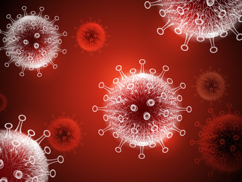 Coronavirus disease COVID-19 infection medical illustration. China pathogen respiratory influenza co...
