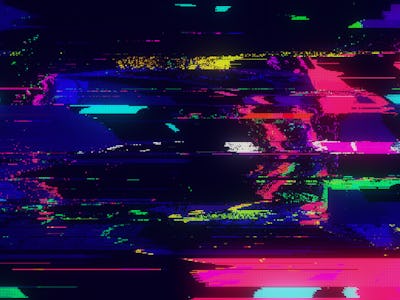 Unique Design Abstract Digital Pixel Noise Glitch Error Video Damage