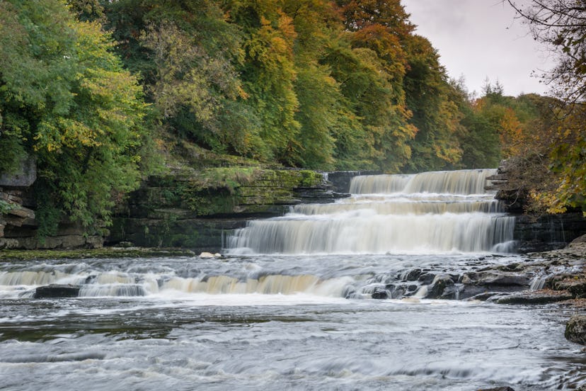 Aysgarth Falls at Yorkshire Dales National Park Visitor Centre near Leeds