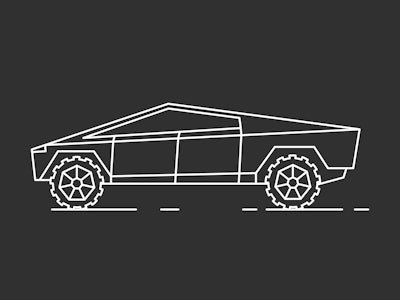 Modern car illustration. Outline style icon
