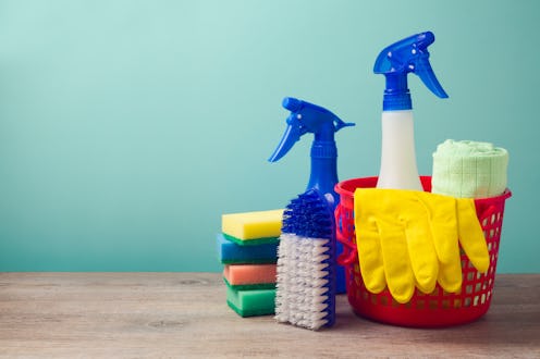 Cleaning concept with supplies