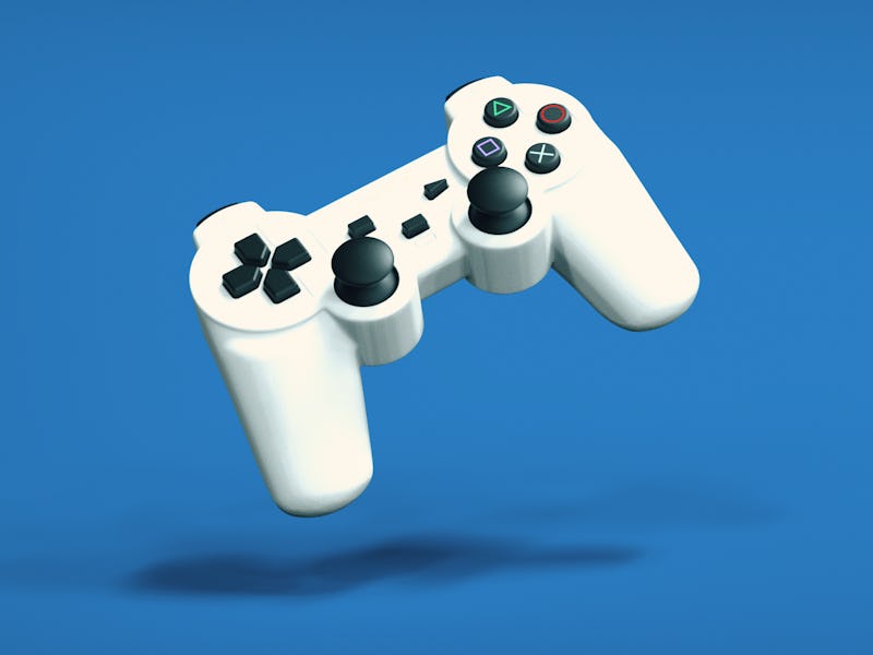 Ultrawide High Resolution Background with a controller. Can use for header, banner designs or print....