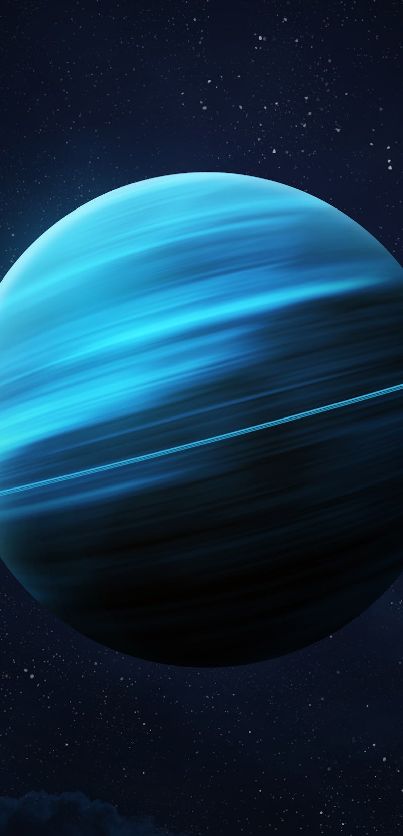 Space, nebula and planet Uranus