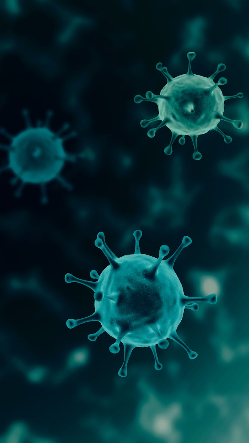 covid-19, coronavirus outbreak, virus floating in a cellular environment , coronaviruses influenza b...