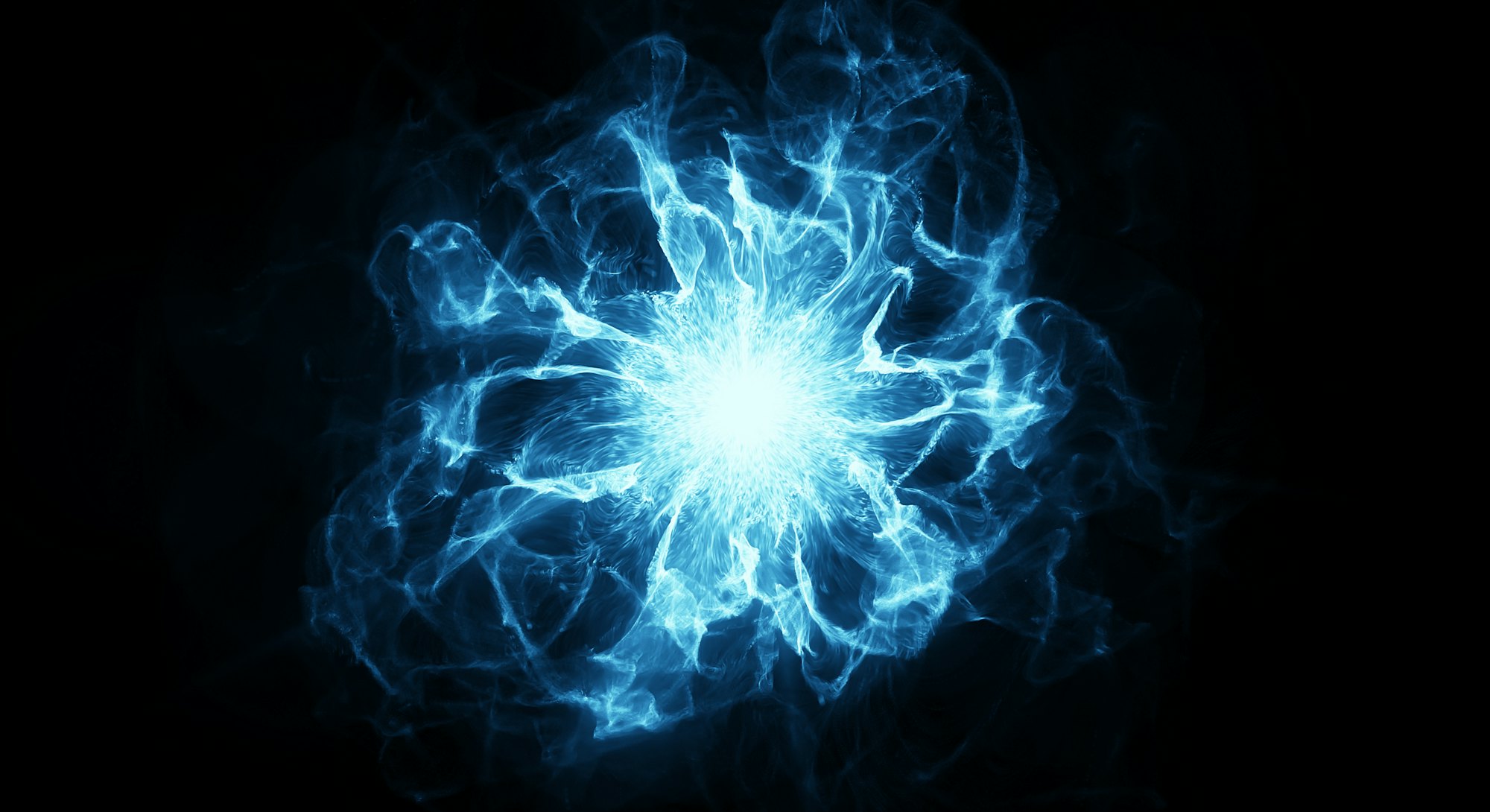3d rendering. Abstract energy ball with fire. Look like a flower.