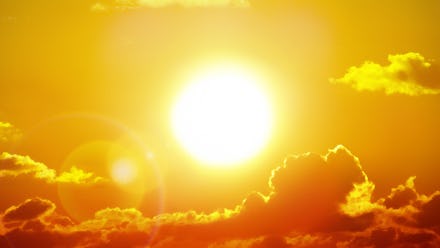 Heatwave hot sun. Climate Change. Global Warming.