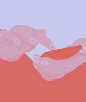 Social network life on your phone vector illustration. Hand holding smartphone editable mockup. Push...