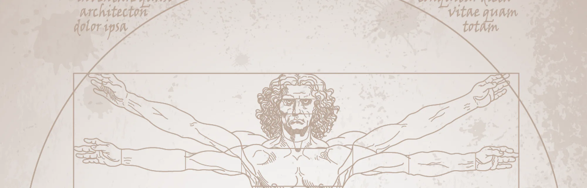 Da Vinci's Vitruvian Man. Leonardo da Vinci drawing. Da Vinci sketches.