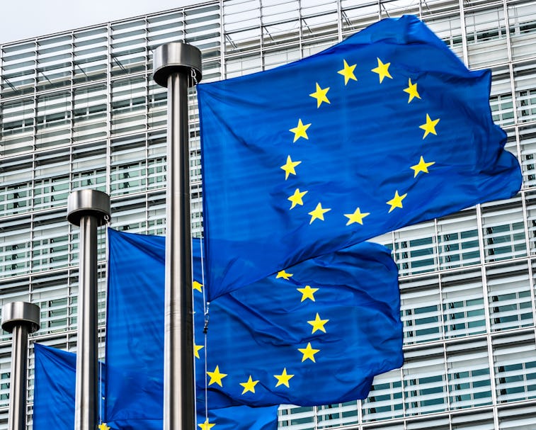 European Union Flags in Brussels