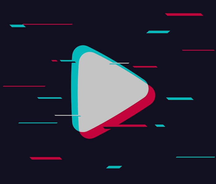 Arrow plays in front of a futuristic background. It carries TikTok's blend of colors: light green, w...