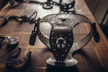 Old iron Chastity belt from Middle Ages period