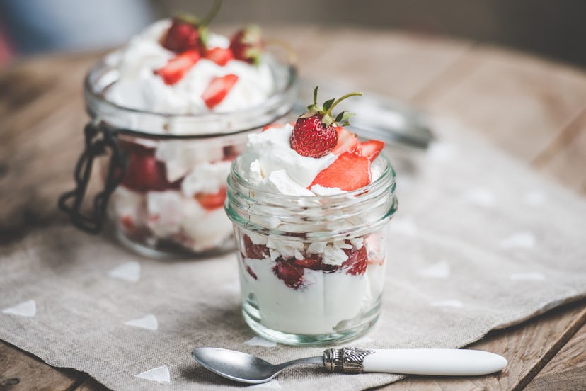 whipped cream with fruit