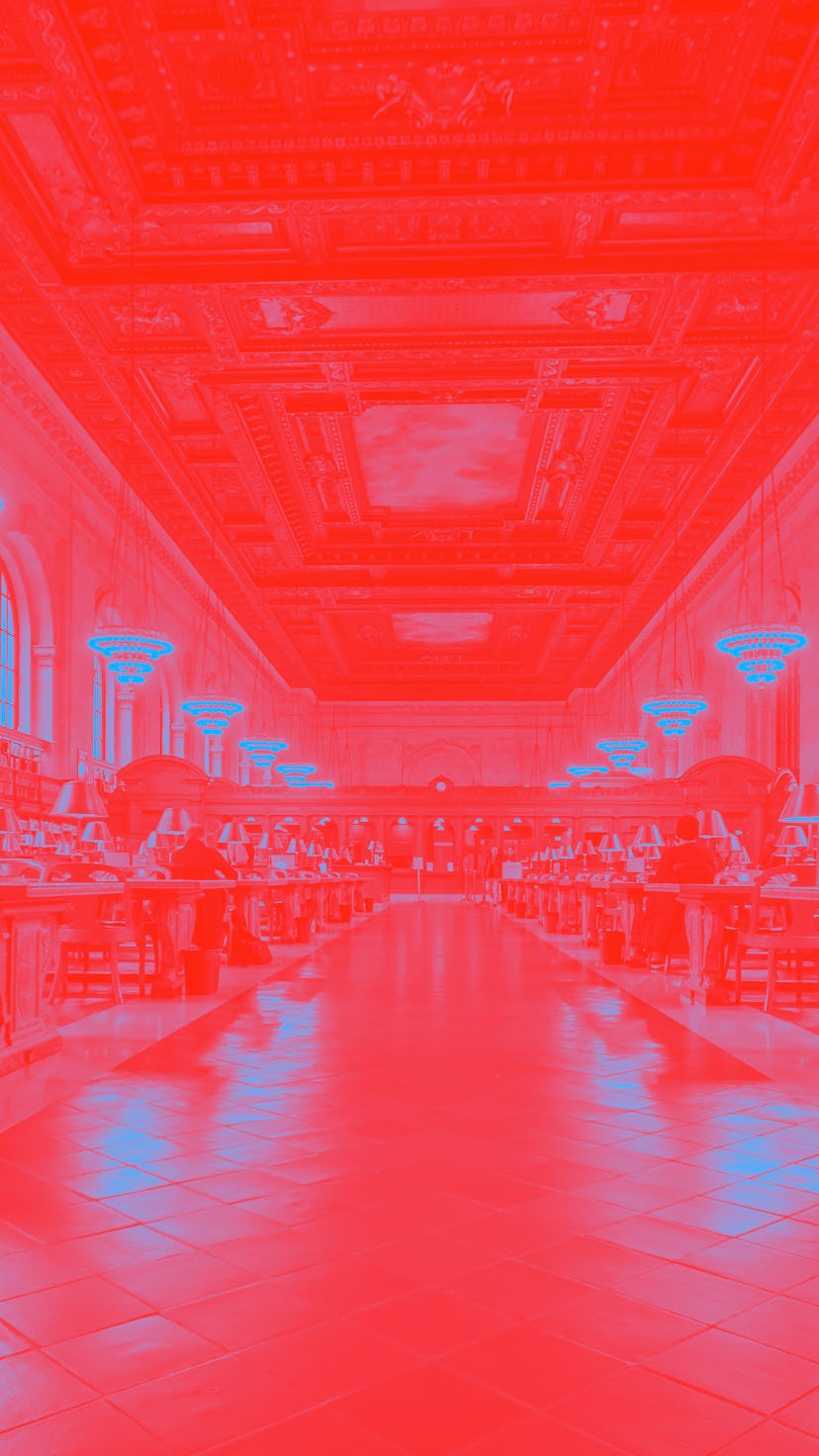 The main reading room of the New York Public Library