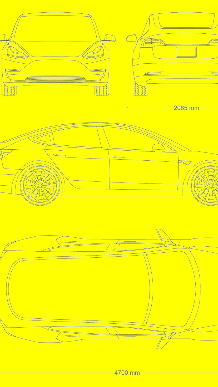 Hybrid car vector template. Electric car blueprint. Compact sedan car on white background. Mockup te...