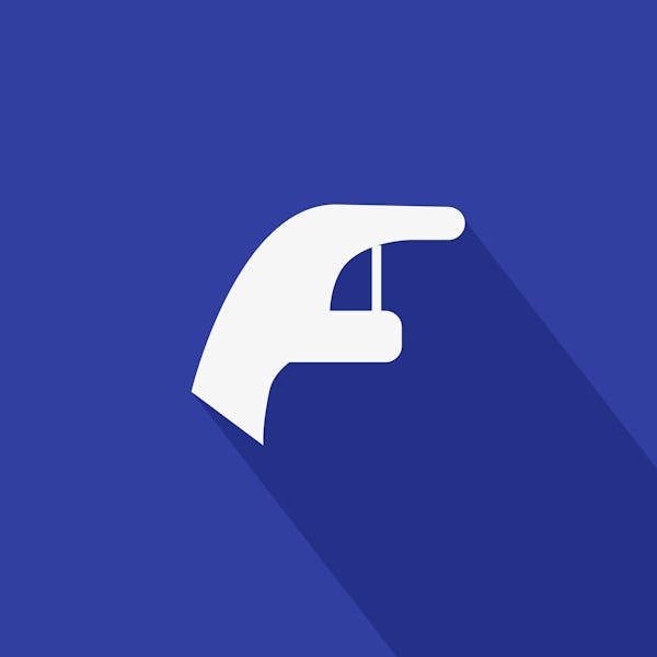 Facebook poke Icon Vector. Say hello graphic. social media User Interface Sign. hand Flat Illustrati...