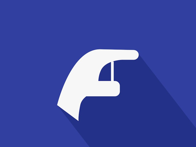 Facebook poke Icon Vector. Say hello graphic. social media User Interface Sign. hand Flat Illustrati...