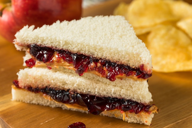 Crustless Peanut Butter and Jelly Sandwich