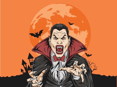 Dracula Scream Vector Design Illustration