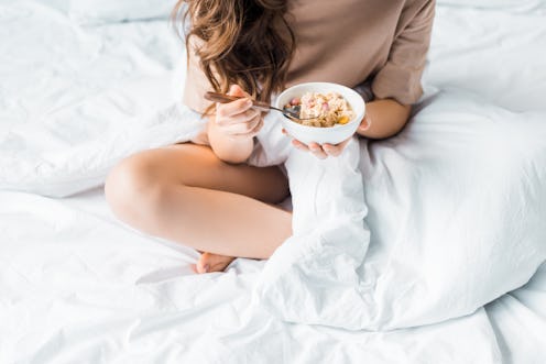 Oatmeal can help soothe a hangover stomach ache. 