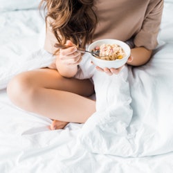 Oatmeal can help soothe a hangover stomach ache. 