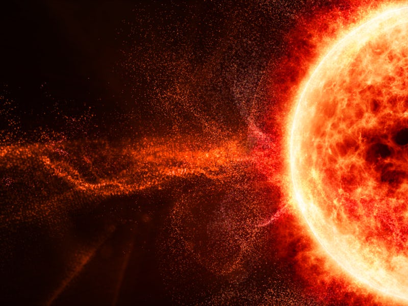 Sun Solar Flare Particles coronal mass ejections for background computer desktop screen display