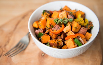 Make sweet potato hash to help make a hangover better.
