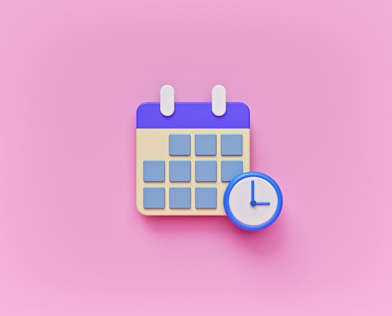 Calendar Schedule icon symbol isolated. minimal style design. 3d rendering
