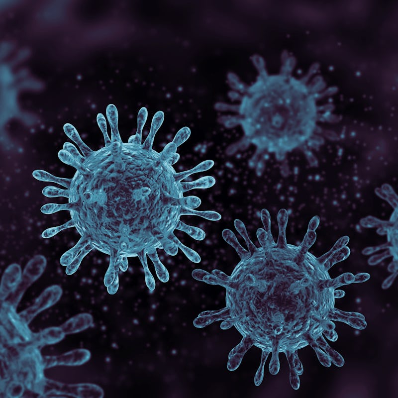 Virus illustration. Dangerous virus. Medical illustration. Biohazard. Coronavirus 2019-ncov flu. 3d ...