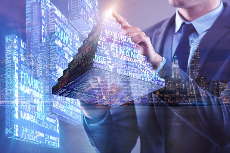 Businessman in ponzi scheme concept