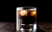 Black Russian Cocktail with vodka and coffee liquor