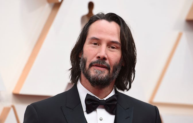 Keanu Reeves arrives at the Oscars, at the Dolby Theatre in Los Angeles