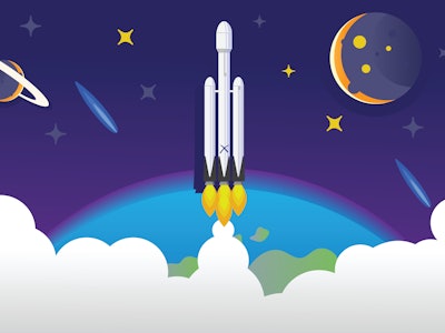 space travel vector flat design, falcon heavy vector art, rocket flat design, colonize mars vector a...