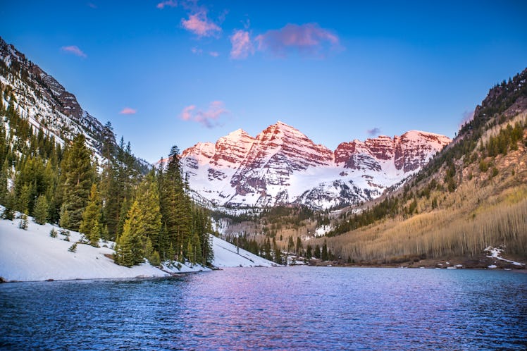 The Rocky Mountains near Aspen, Colorado is one of the best places for proposals in the snow.