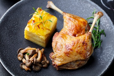 Duck or goose is served as a traditional winter solstice food.