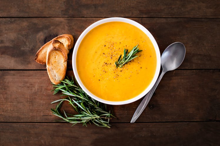 A comforting soup with carrots and other root vegetables is a great winter solstice recipe.