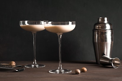 This rum spiced egg nog recipe is a great thing to pair with winter solstice foods.