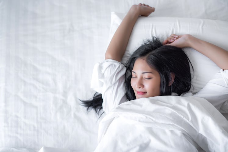 Sleeping with your arms up can sometimes lead to lower back pain.