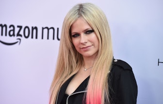 Avril Lavigne arrives at the Variety 2021 Music Hitmakers Brunch at City Market Social on in Los Ang...