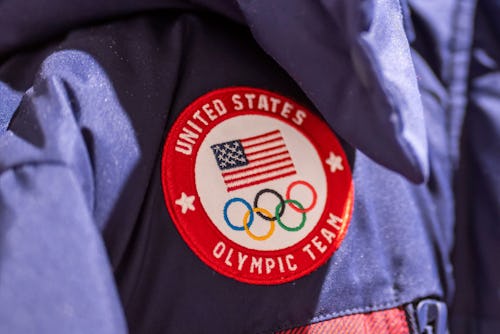 The Team USA Beijing winter Olympics closing ceremony uniforms designed by Ralph Lauren are displaye...