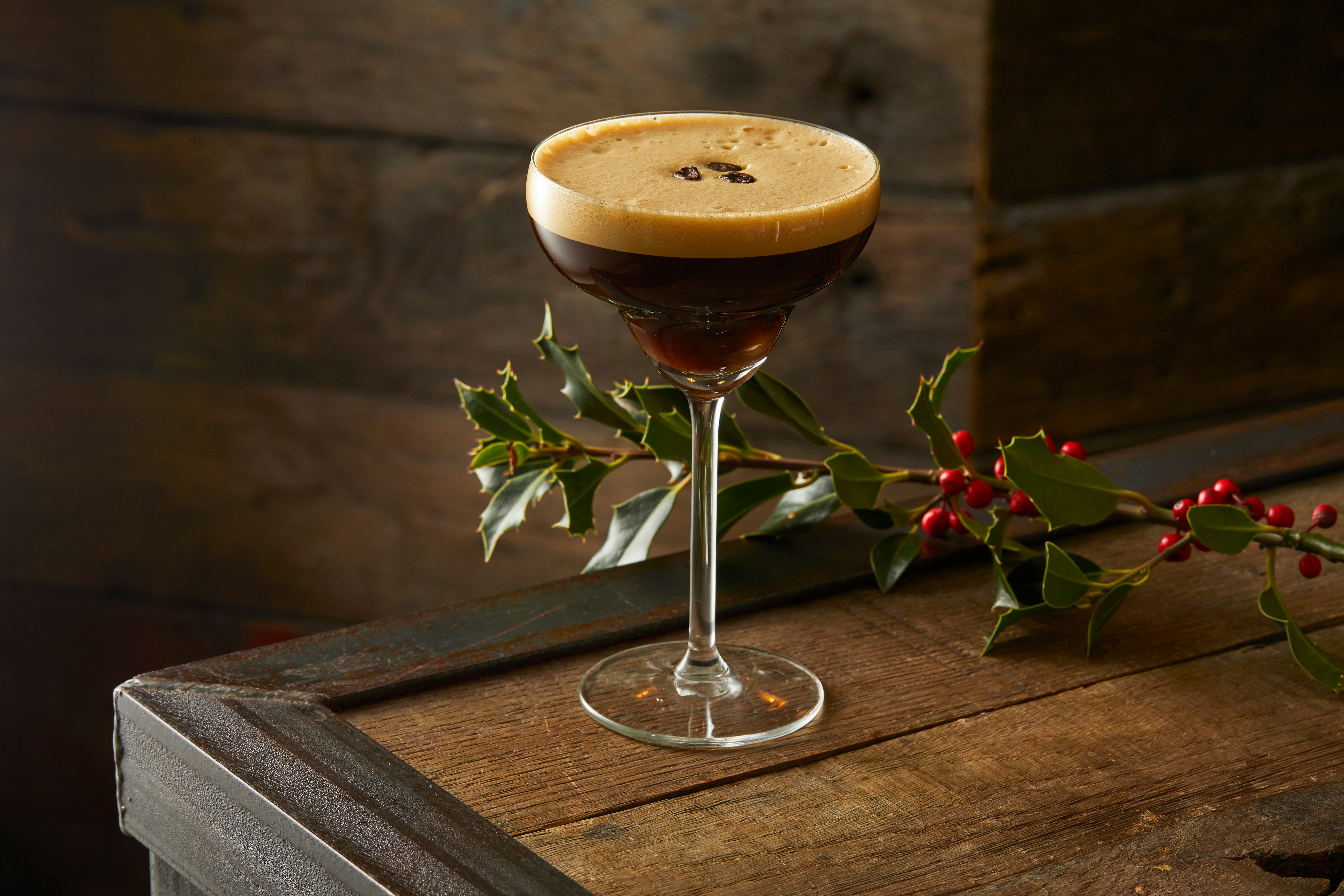 Espresso Martini Cocktail at Christmas