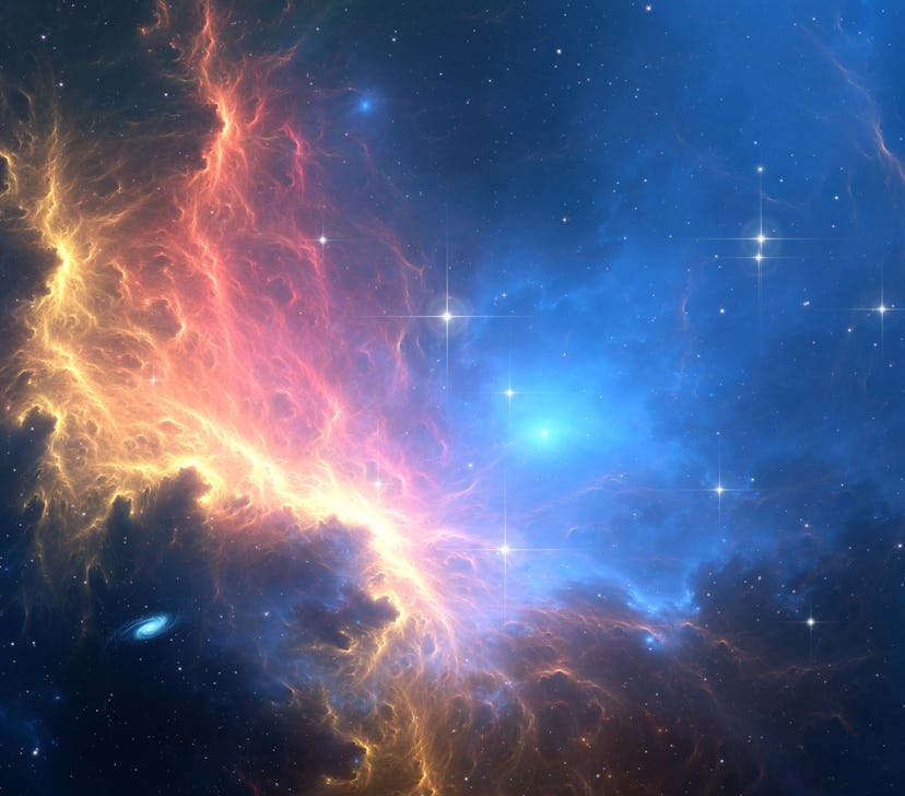 Glowing nebula that represents the astrology of 2021