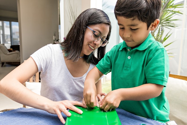 Childrens' responsibilities include wrapping gifts for holidays. 