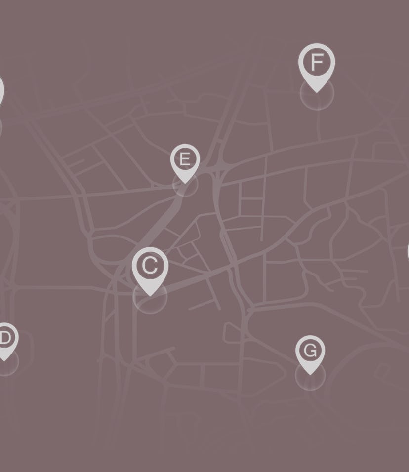 location on street map green color.vector illustration